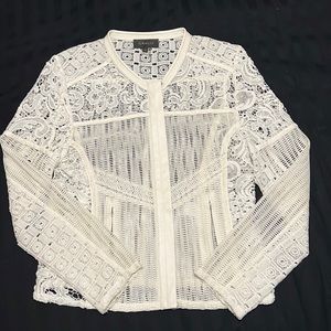 Mixed Lace White Jacket